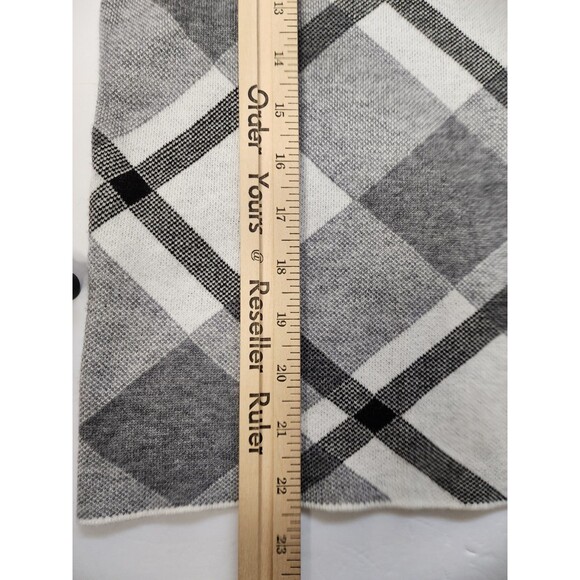 Rachel Zoe Sweater Womens Medium Black Grey Plaid Knit NWOT - Picture 6 of 8